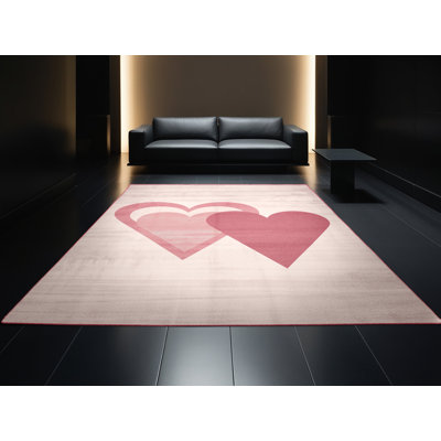 Tapis gris doux et moelleux à motif abstrait moderne et contemporain Fabiano Valentines