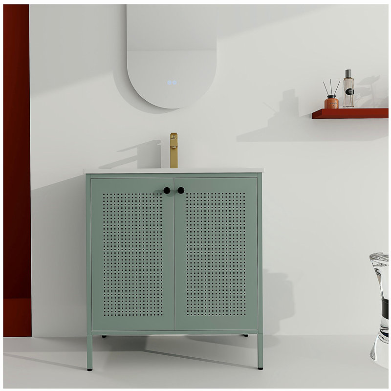 30-inch Freestanding Bathroom Vanity with Ceramic Bowl