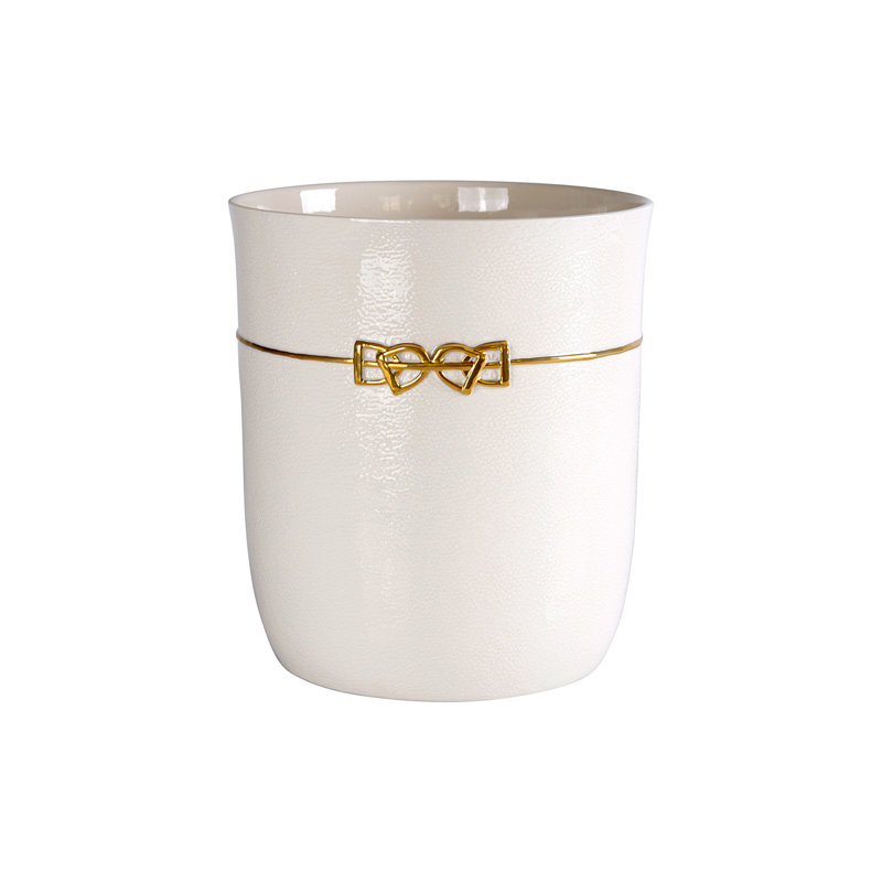 Corbeille pour dressage, Blanc / or antique