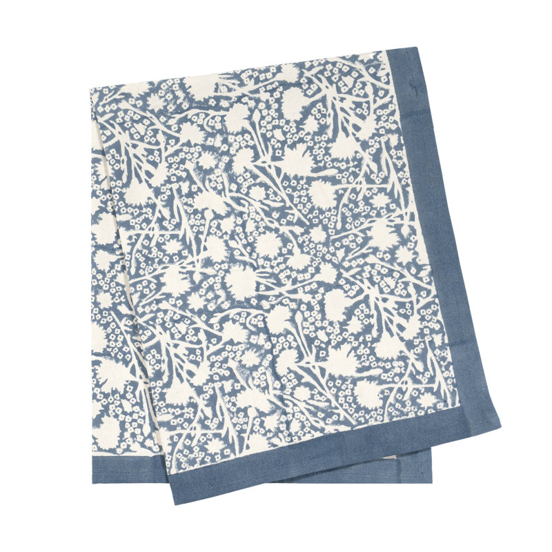 Meadows Floral Tea Towel Kitchen Towel, Blue