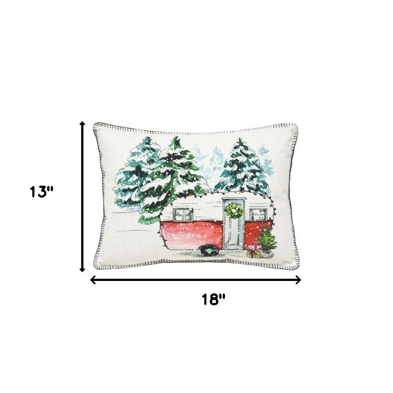 Housse de coussin rectangulaire en polyester