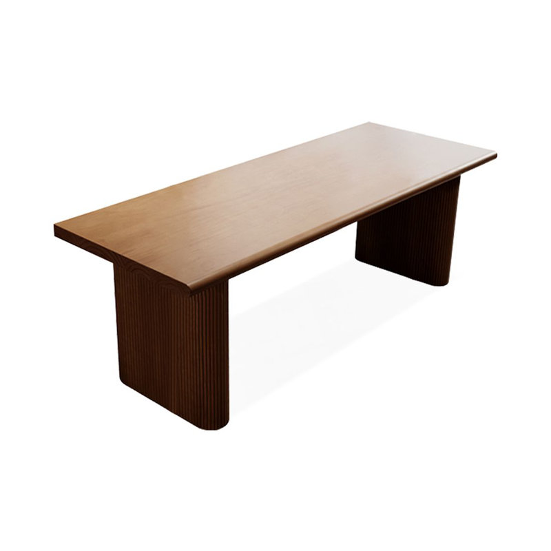 Bureau d'écriture rectangulaire en bois massif noyer, H 29,53 po x l 70,87 po x P 23,62 po