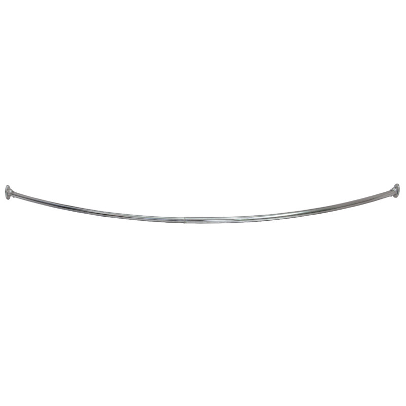 Tringle courbée de rideau de douche ajustable 63 po Design House, Argent