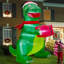 Décorations de Noël gonflables de 8 pi avec lumières DEL intégrées, dinosaures verts, modèle de pelouse, décorations de fêtes intérieures, décorations de patio, décorations de fêtes