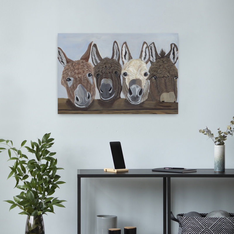Art contemporain Barnyard Buddies, 16" H x 24" W
