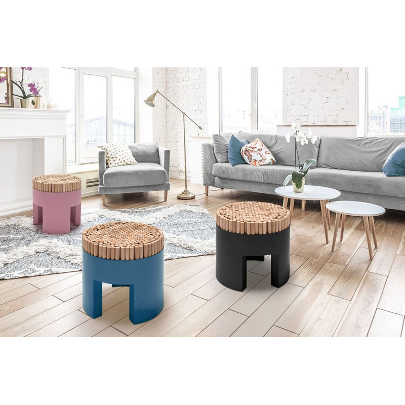 Chiquita Accent Stool, Lemon Yellow