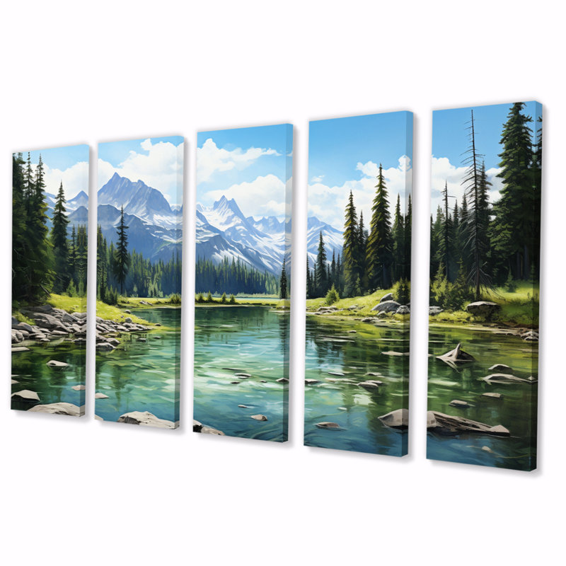 Canada Banff Symphony I sur toile, reproduction de 5 pièces, Toile tendue