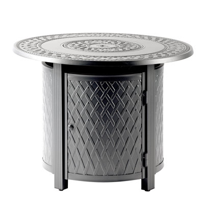 Delrick Round Propane and Natural Gas Fire Pit Table