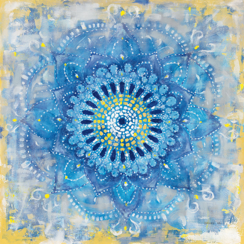 Concentric Mandala by Danhui Nai - Wrapped Canvas Painting, 51cm H x 51cm W