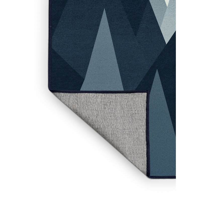 Tapis géométrique gris lavable à la machine Otsie, 8x12