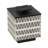 Quirion 2 Pieces 7/10" Gobiel Black & White Resin Boxes