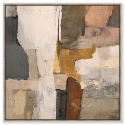 «Patchwork Plains I», reproduction d'art sur toile par Art Remedy, cadre argenté, 30 x 30
