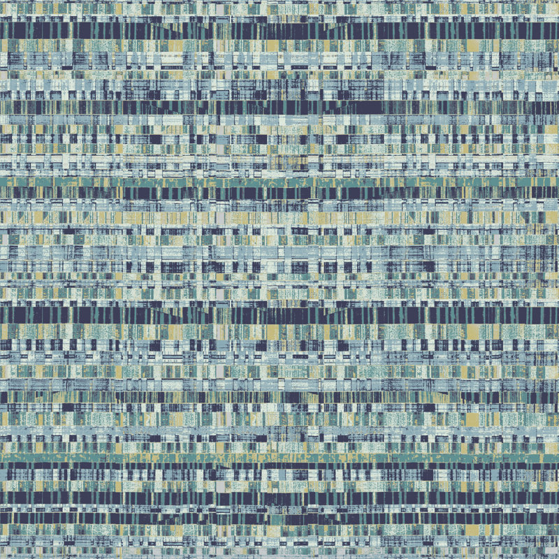 Rouleau de papier peint Pixel Rhythm, Bleu