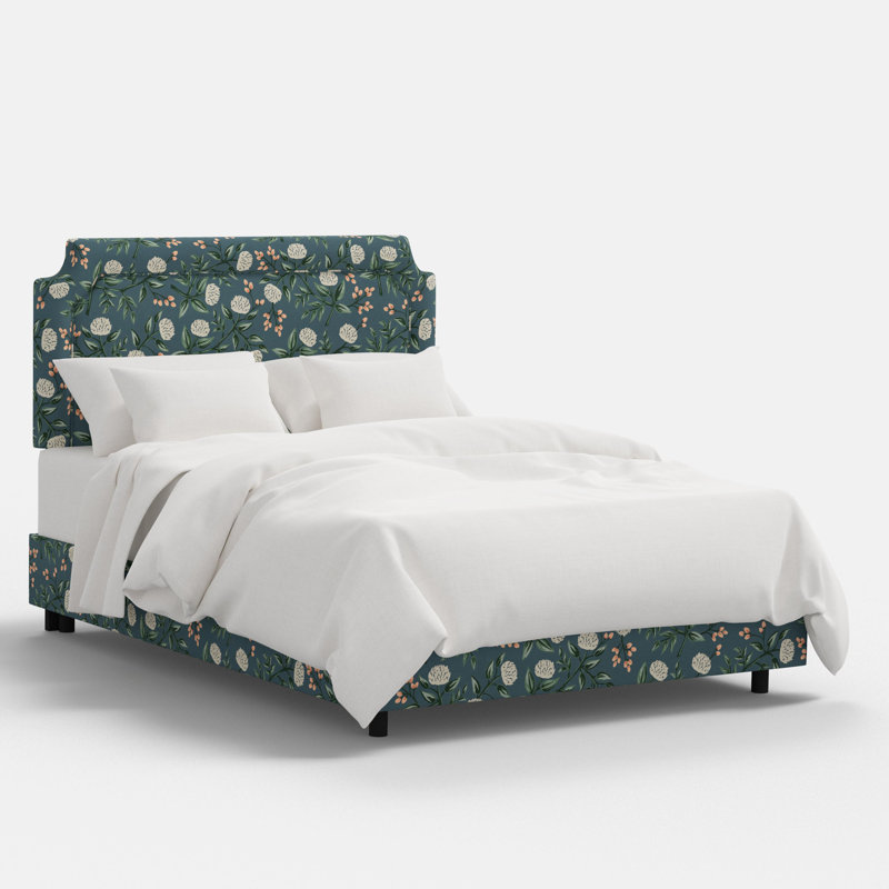 Hampton Bed In Peonies Emerald, Full, Peonies Emerald