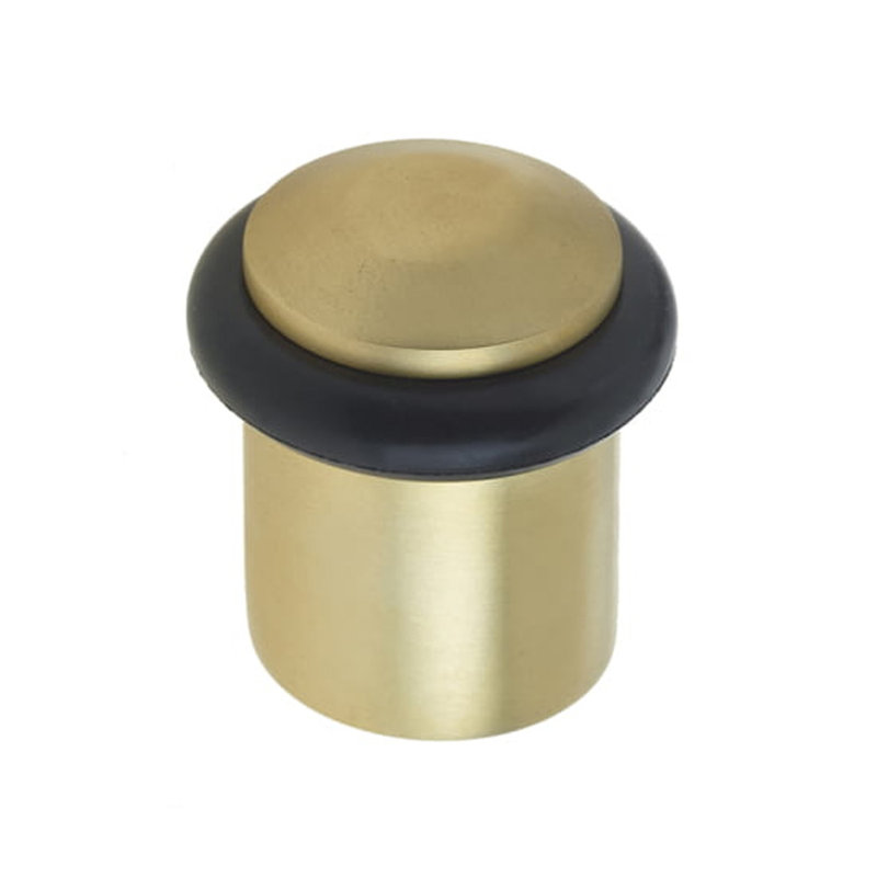 Brass Floor Door Stop, Satin Brass
