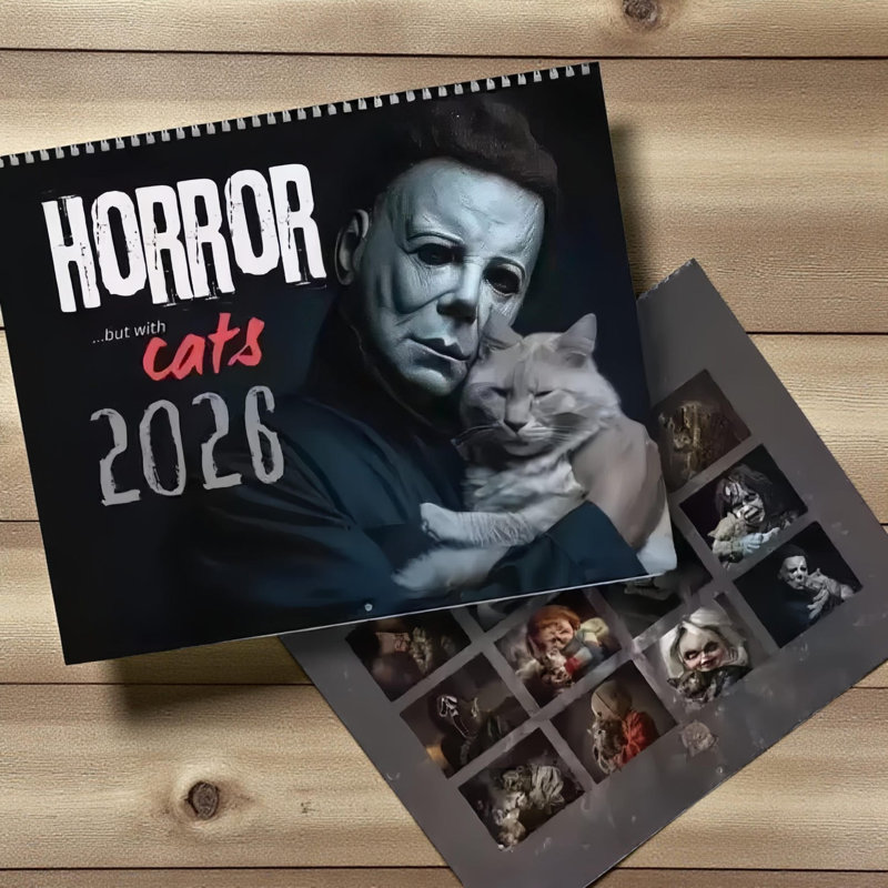 Calendrier mural 2026 Horror Movie Cats: Spooky Michael Myers