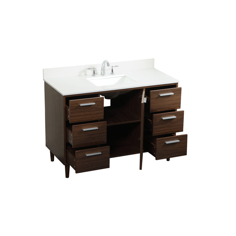 Ensemble de meuble-lavabo simple 48 po Baldwin, Noyer