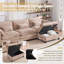Canapé moderne en L en chenille moderne-379198414