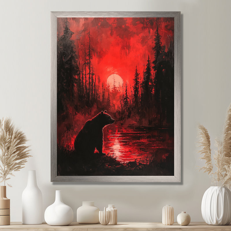 Rhame - animaux, reproduction d'art sur toile, H 32 po x l 16 po, Picture Framed, Argent argent