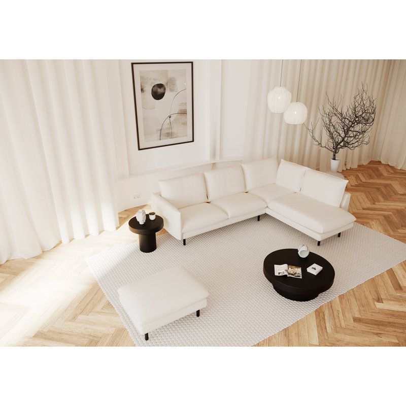 Isak Grand Right Corner Sofa, Cream, Right Hand Facing