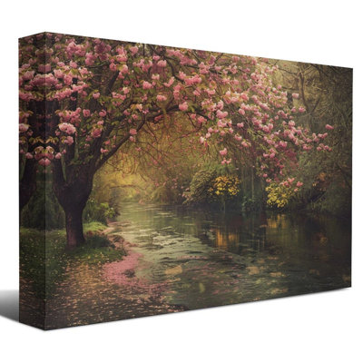 8" x 12" Framed Canvas Wall Art with Wood Frame, Ready to Hang