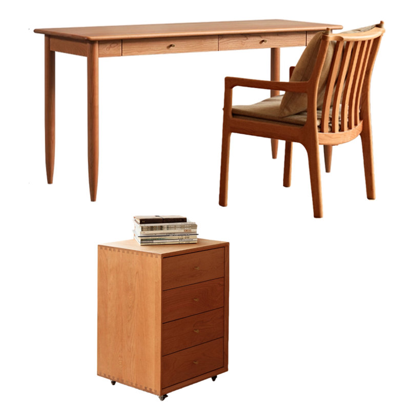 Bureau en bois massif de cerisier simple Simple Home