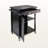 Declan 1-Drawer Kitchen Cart in Black Finish with Casters, 31.11'' H X 25.47'' W X 19.19'' D