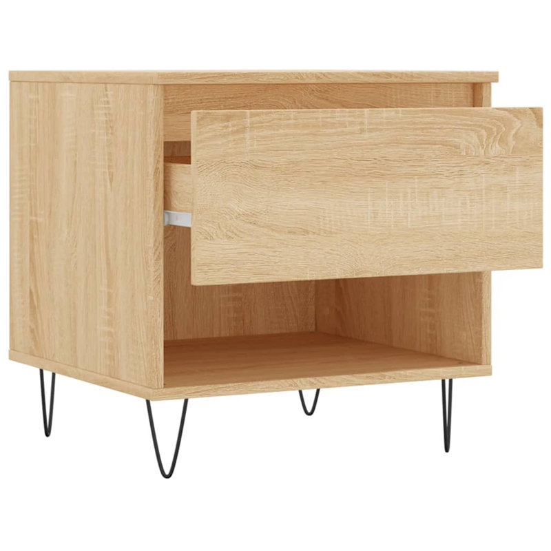 Four Leg Coffee Table with Storage, Sonoma Oak