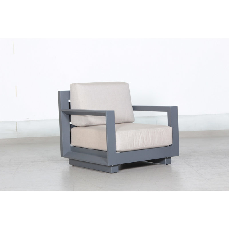 Abyssinia Powder Coated Aluminum Outdoor Lounge Chair , Sunbrella® Cushions Included