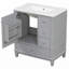 Meuble-lavabo avec lavabo en céramique, tablette et trois tiroirs-1054425995
