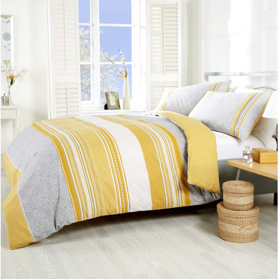 Striped Duvet Cover with Pillowcases