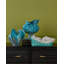 Vase volant en soie bleue