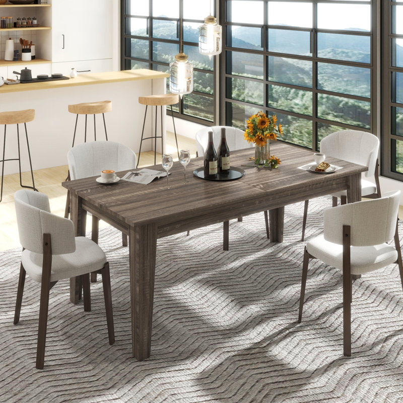 Grande table de salle à manger extensible, Dark Oak