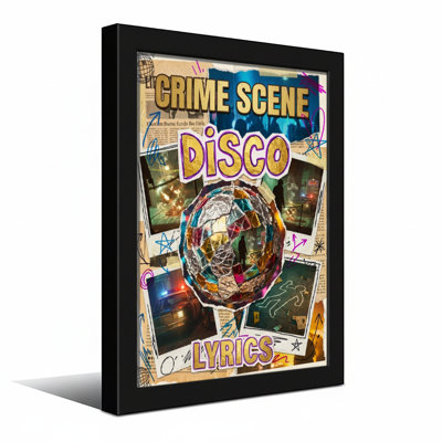 Fashion Crime Scene Disco Lyrics Pattern Print