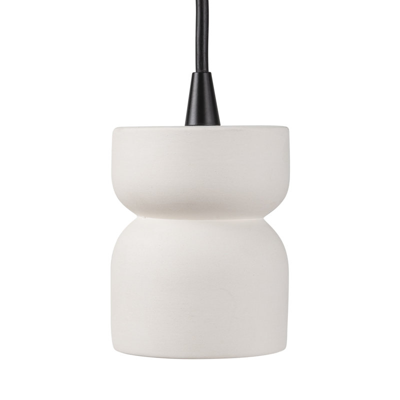 Luminaire suspendu en sablier Leni, Bisque, Noir mat