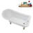 58" Streamlin Clawfoot Tub,Tray,Drain, Clawfeet-101628927-102219867