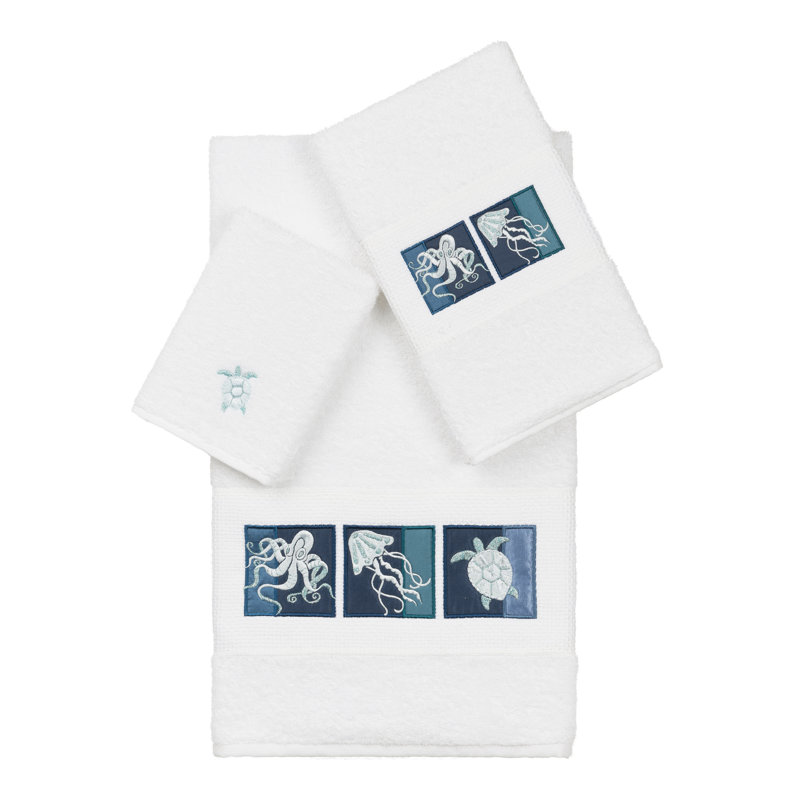 Ensemble de serviettes 3 pièces AVA, Blanc, 3 Piece Towel Set