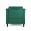 Fauteuil club contemporain à assise simple en velours vert et tissu d'ameublement
