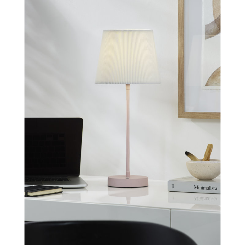 Wilcher Table Lamp, Pink, White