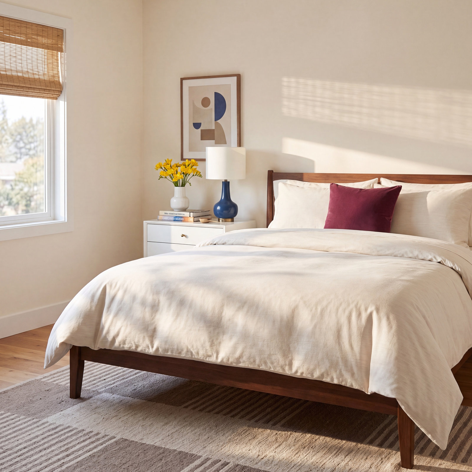Natural Sisal Peel and Stick Grasscloth Wallpaper, White