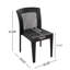 Ensemble de 4 chaises de patio empilables, en acier rotin, moderne pour patio