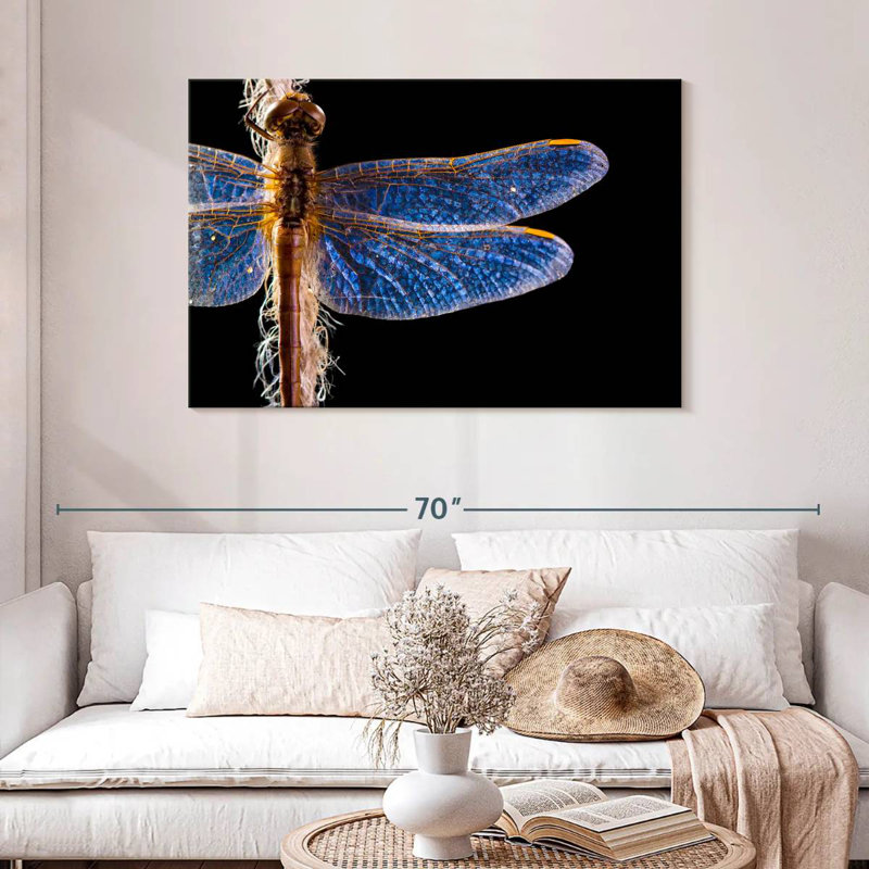 Brampt Blue Dragonfly Wings, 30" H x 45" W