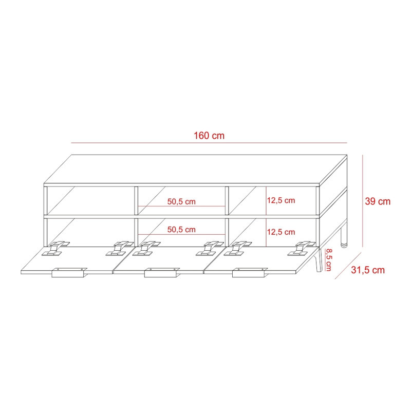 Battell Unfinished TV Stand for TVs up to 70"