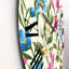 Horloge murale rétro rose et bleu-60187194