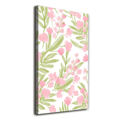 Pink Flowers - Wrapped Canvas Print