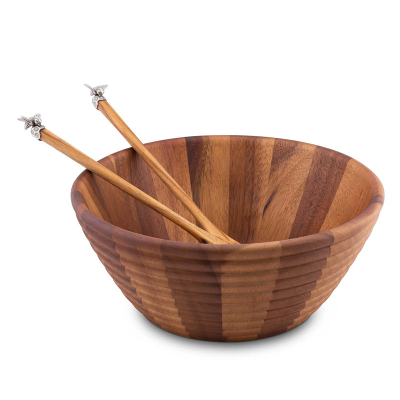Arche Of Bees Wood Salad Bowl