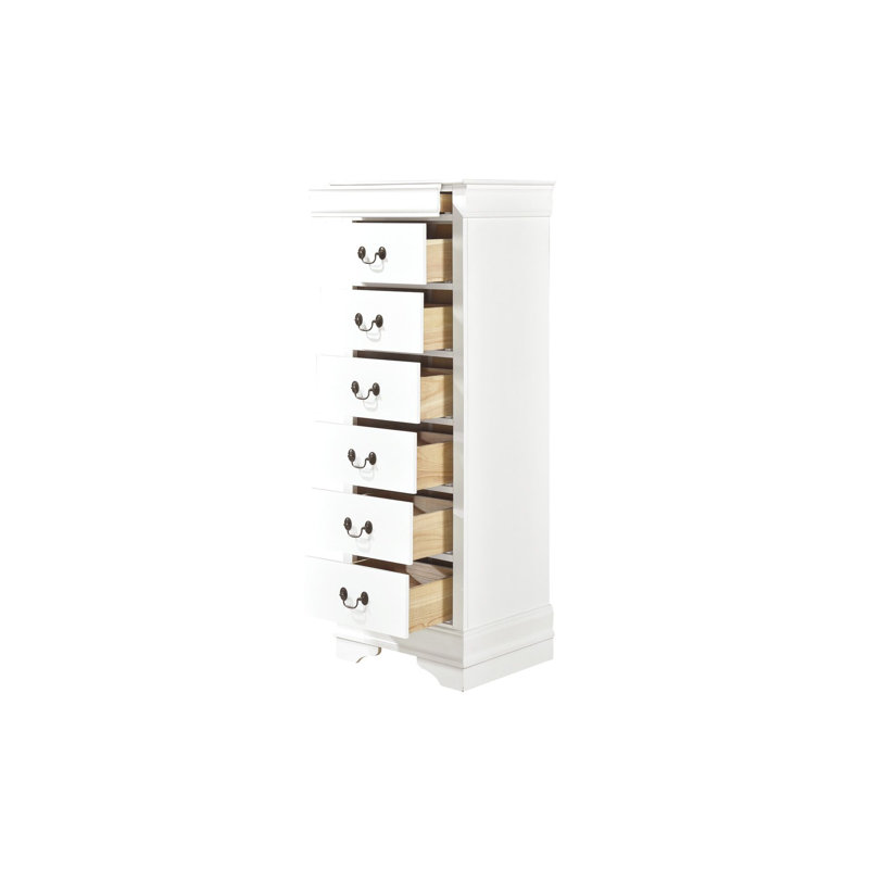 Ensemble de chambre à coucher avec lit à panneaux 4-1 Brummett, Blanc, Double