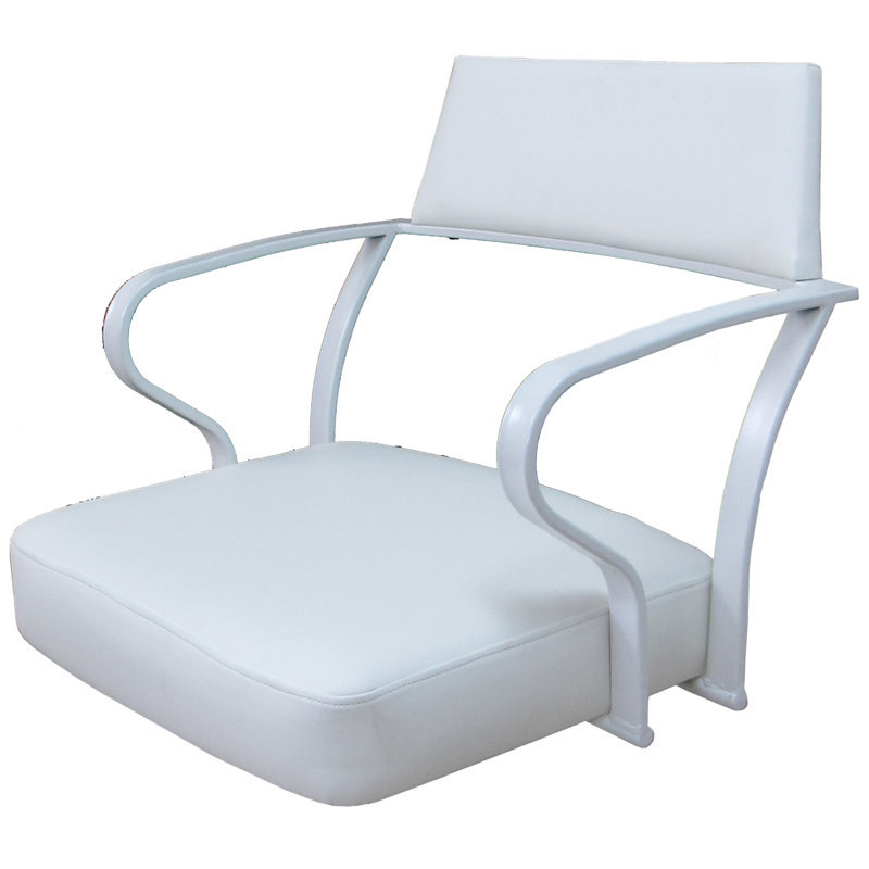 Tabouret pivotant très grand 34,00 po Jabria, Blanc, Lait