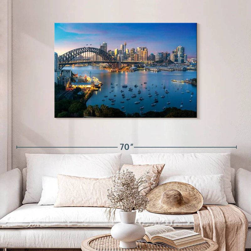 «Sirci Bustling Sydney Skyline», H 30 po x l 45 po