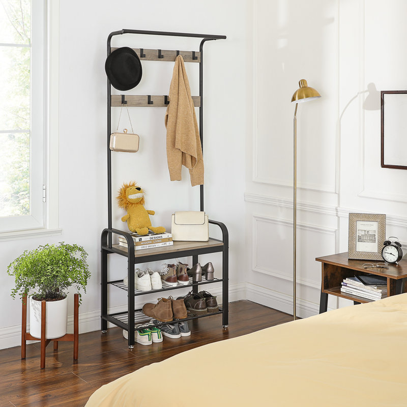 Addey Freestanding Coat Rack, Greige